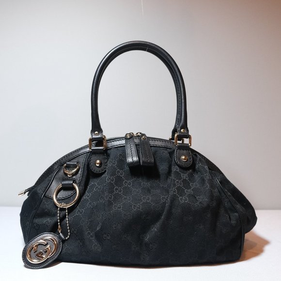 Gucci Black Sukey Handbag with Detachable Shoulder / Crossbody strap - Picture 1 of 11